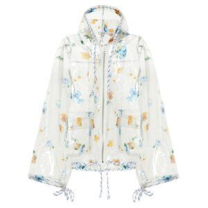 Ganni Floral Clear Rain Jacket size 38